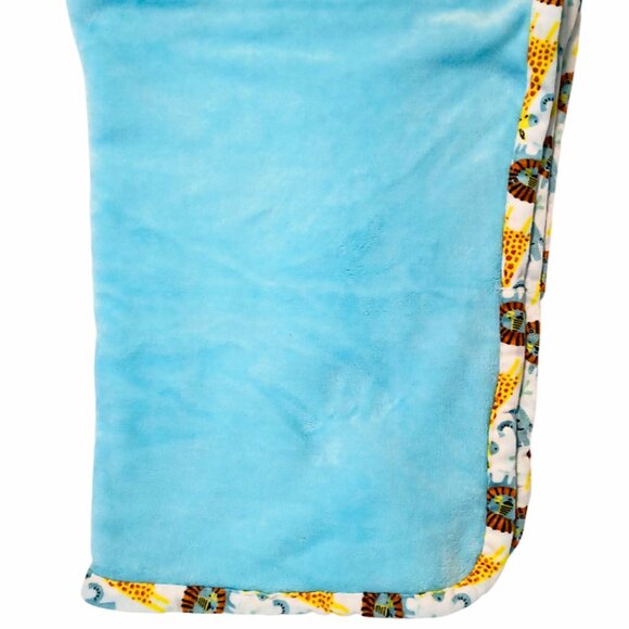 2021 Le Bebe Favorite Safari Lion Elephant Giraffe Security Blanket 30" X 37" - Picture 1 of 5